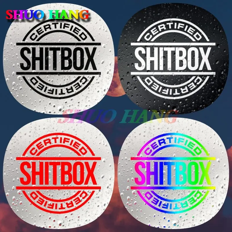 

High Quality Car Sticker Certified Shitbox Window Decal Creative Body Laptop Decorative Decal Vinyl Car Accessories Racing PVC