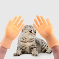 14pcs tiny finger hands flat hand style mini hand finger puppets realistic little finger hands gag performance party favors