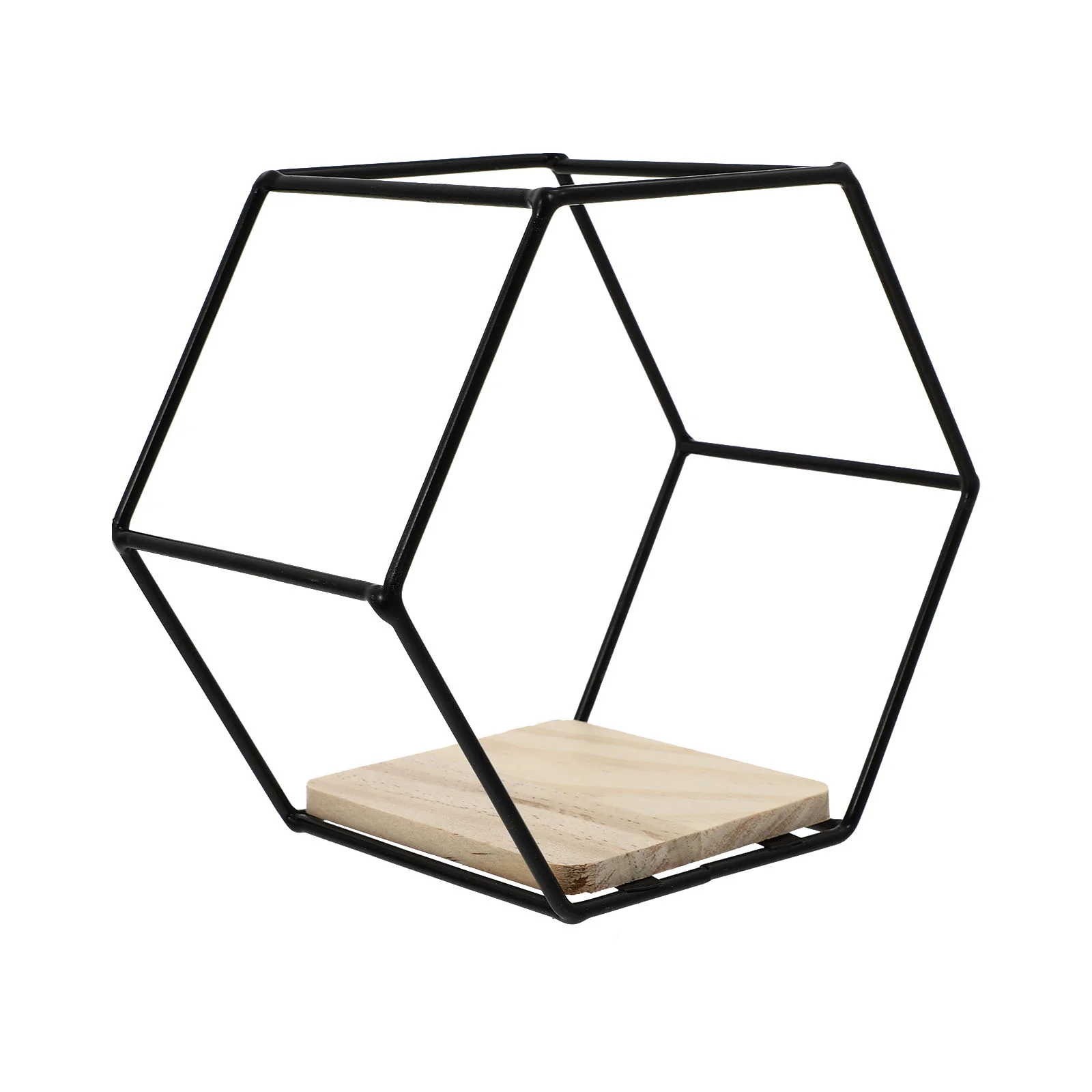 

Hexagonal Rack Wall-mounted Storage Shelf Stand Pot Bedroom Hanging Succulent Iron Craft Decorative