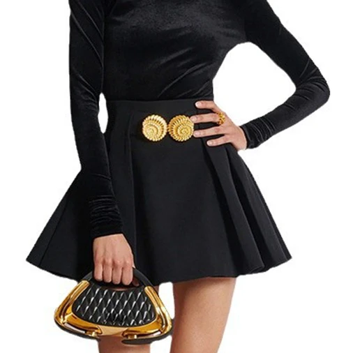 Новинка 2024 женская юбка осень-зима высокая талия faldas женские плиссированные юбки