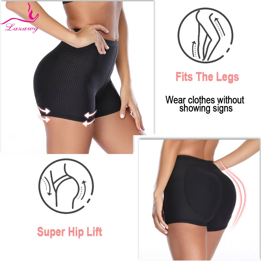 LAZAWG Women Hip Shapewear Butt Lifter Panties Hip Enhancer Fake Big Ass Booty Seamless Hip Pad Push Up Panties Body Shaper