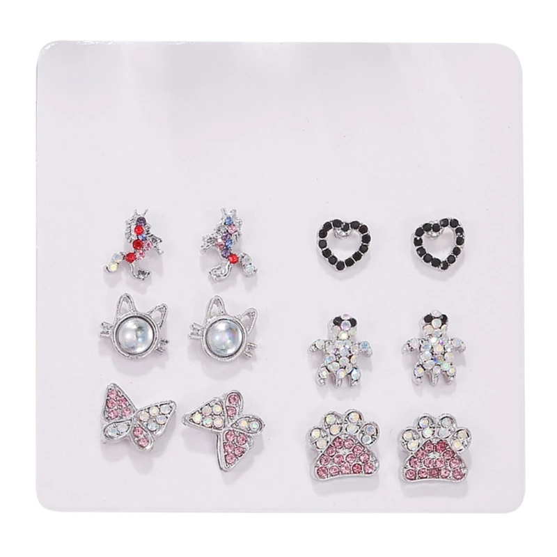 

Various Combination Earrings Zircon Stud Earring Set For Women Girl Jewelry