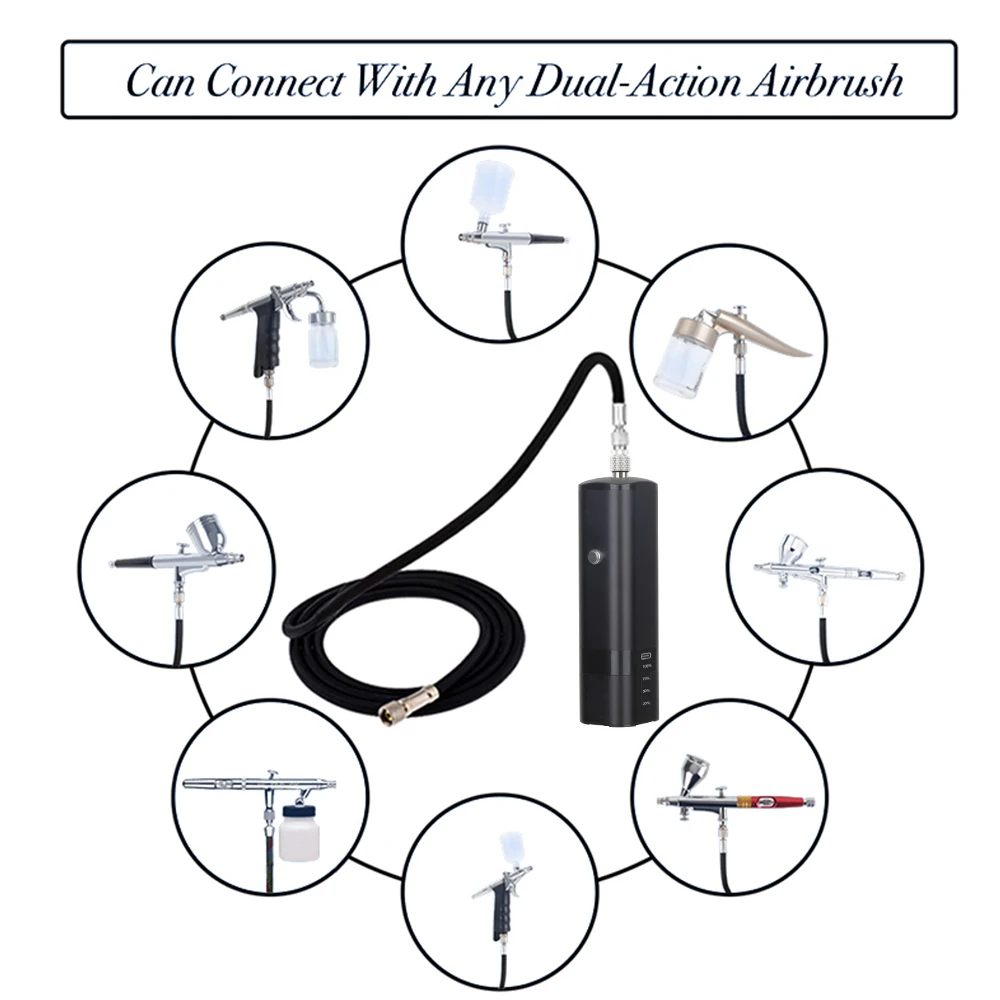 Профессиональный беспроводной Аэрограф мини карманные компрессоры с шлангом