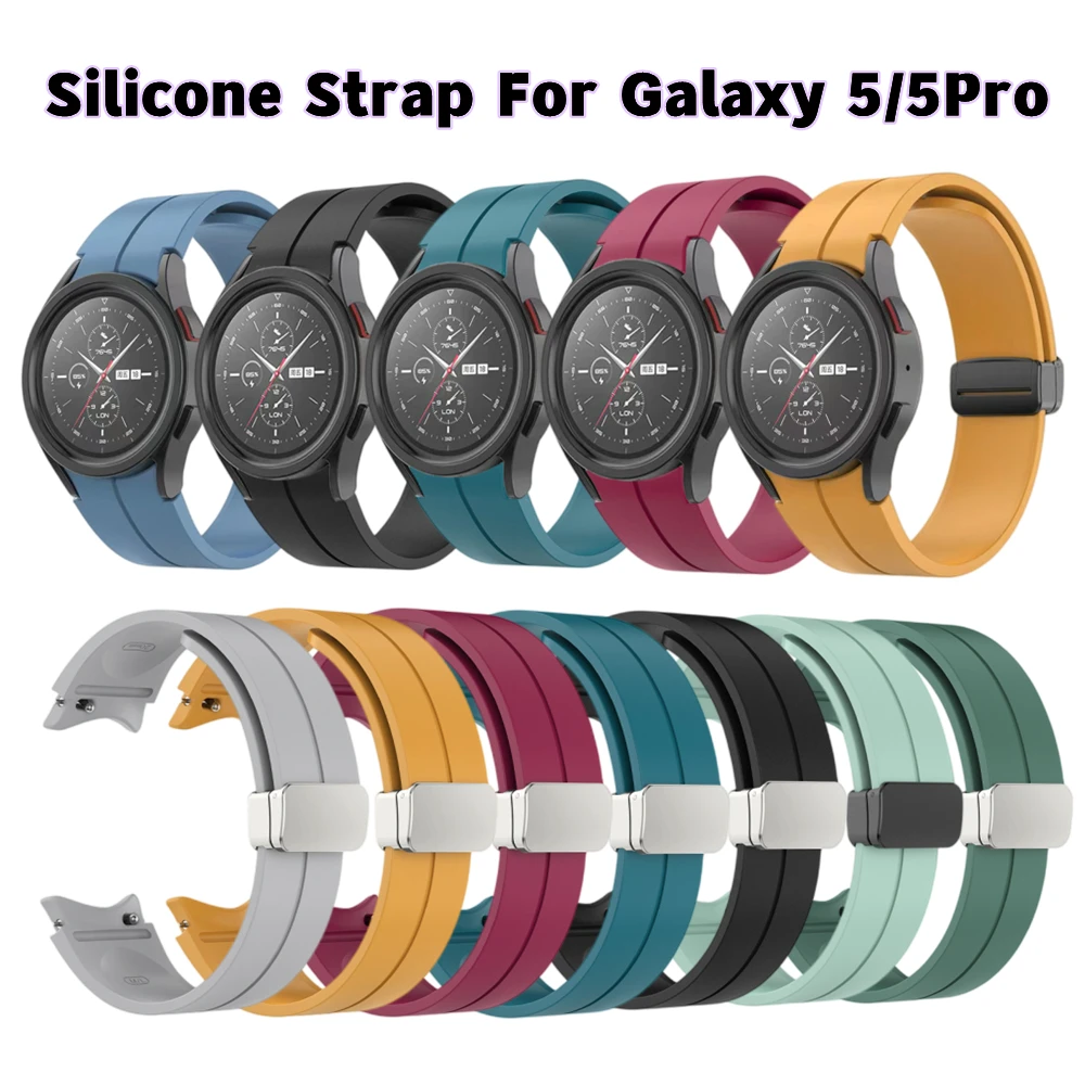 

Galaone 20mm Silicone Strap For Samsug Watch4/5 40 44mm 5Pro 45mm Wristband For Galaxy Watch4 Classic 42 46mm Band Bracelet