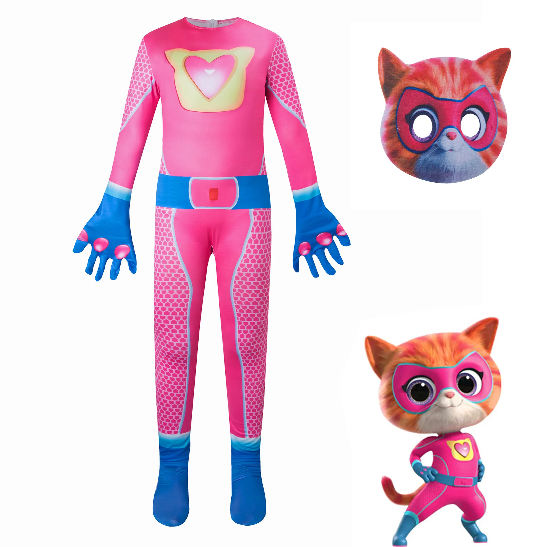 Новые детские боди и маски детский костюм супер котенка с котами наряды на