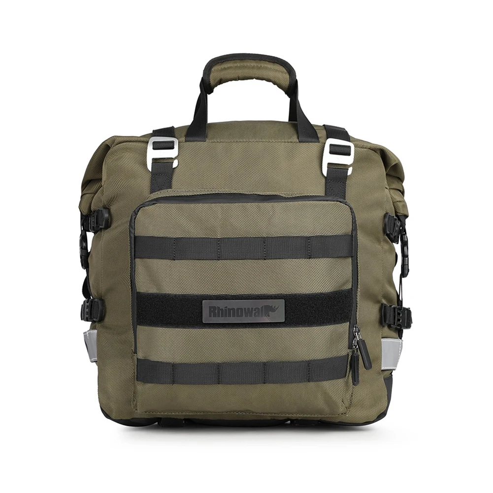 

Rhinowalk Motorcycle Rear Side Bag 20L Universal Side Bag with Removable Waterproof Inner Multi-Functional Tail Bag(Army Green)