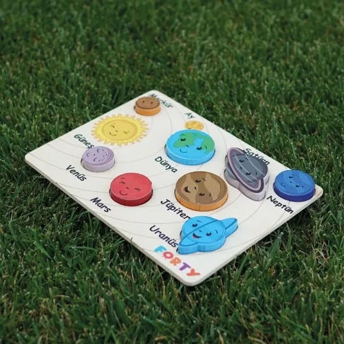 Natural Wooden Educational Planets Puzzle (Bultak) Montessori Sky Discovery | Игрушки и хобби