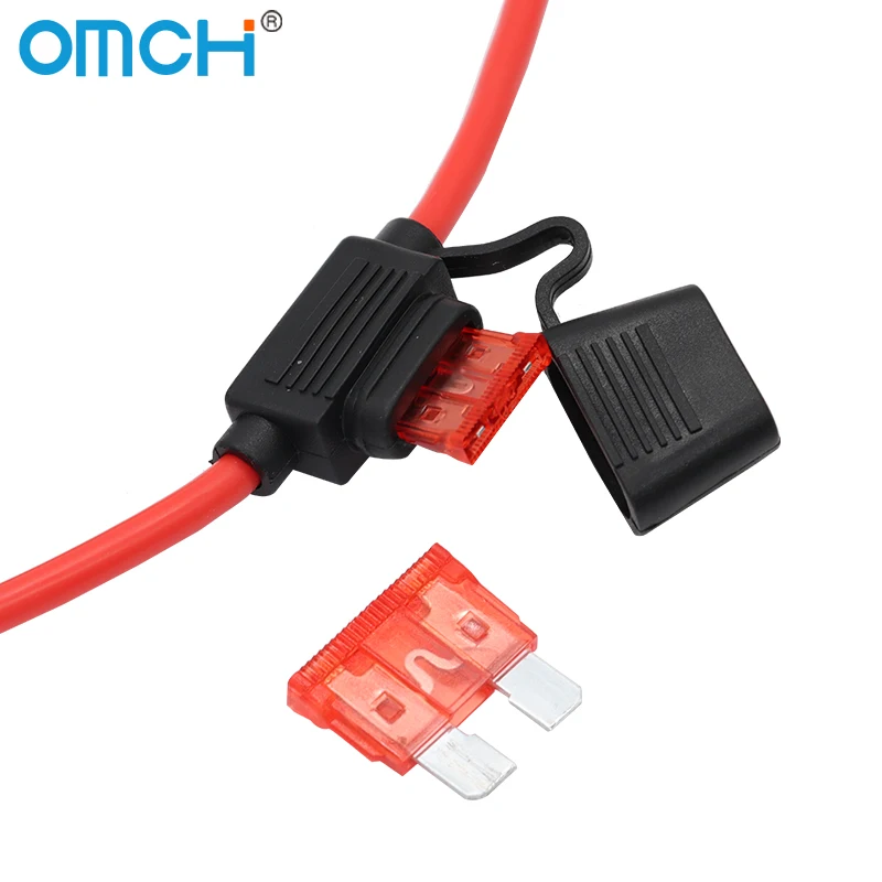 Фото OMCH 1 шт., 50 А, 30 см, 10AWG, удлинительный кабель для соединительного кабеля с предохранителем 50 А, электрическое оборудование №4