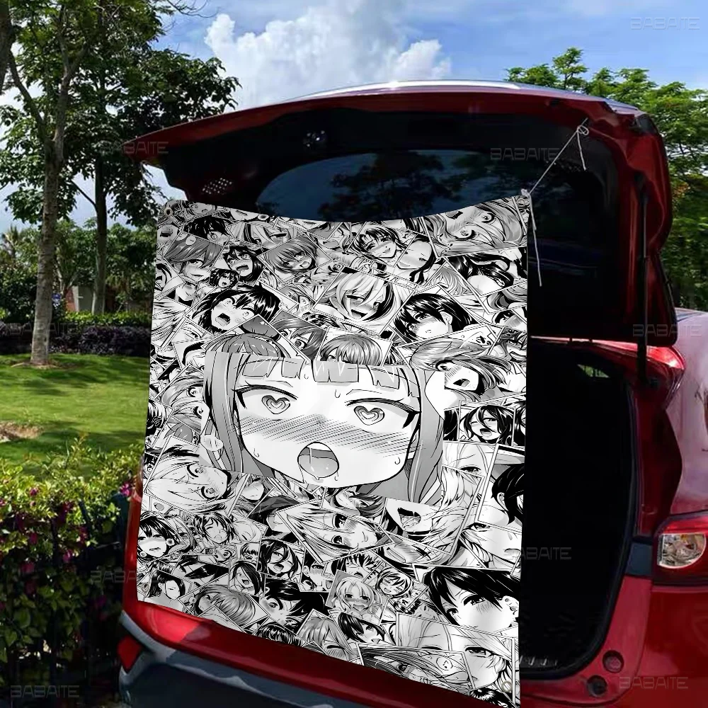 A-Ahegao Манга Девушка Креативный узор Висячий флаг Полиэстер Печатный баннер