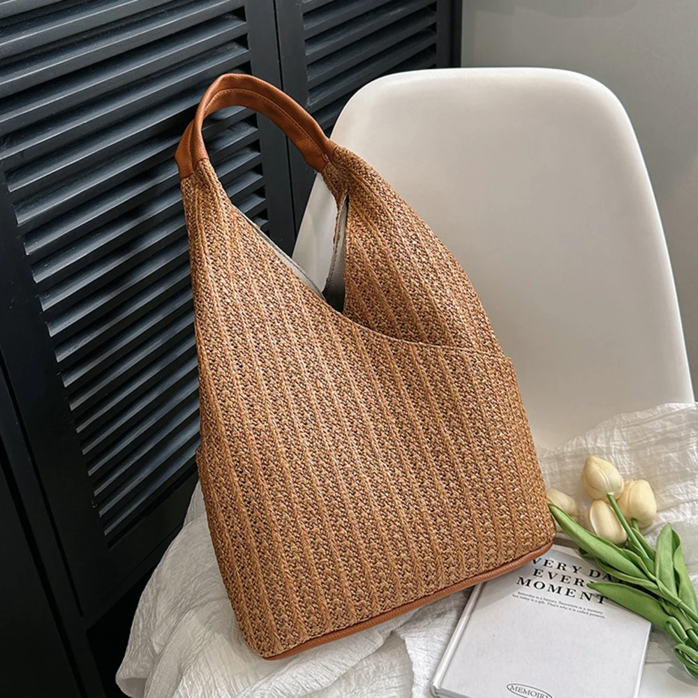 

Grass Woven Bag Women's Bag 2023 New Arrivals Versatile Tote Shoulder Vacation Beach High Capacity Handwoven Fashion Hot Sale