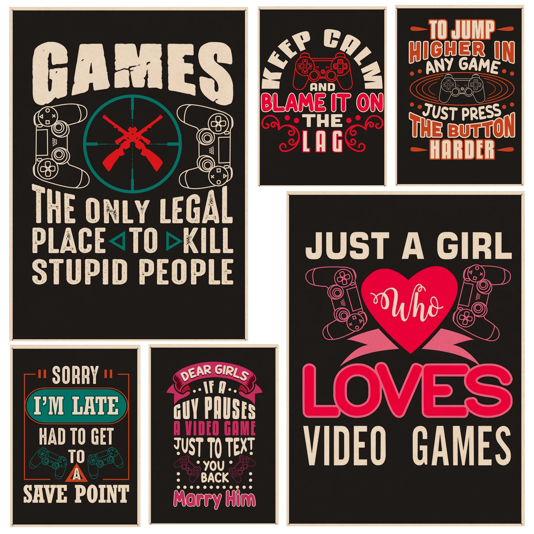 Скандинавские игровые геймеры цитаты художественные аниме-плакаты винтажные