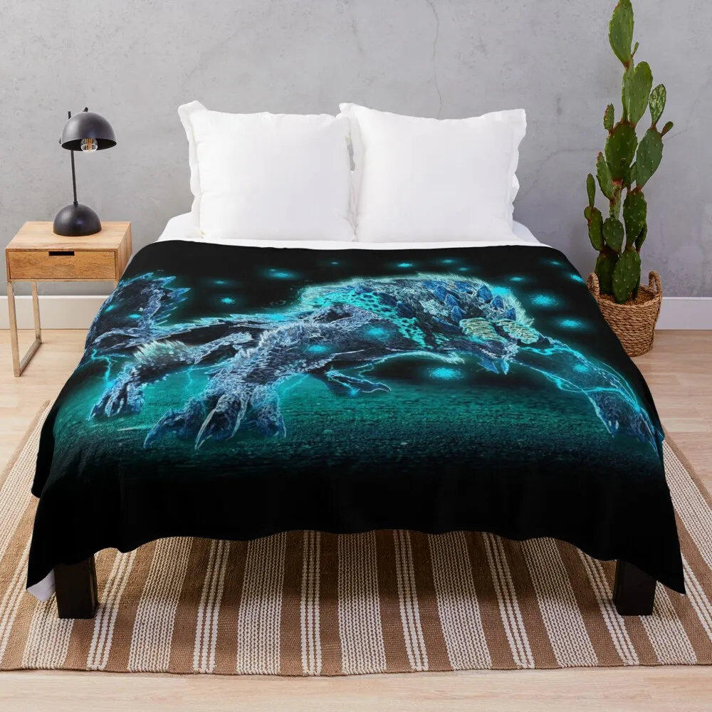 

Neon Zinogre Subspecies MHW 2 [FREE COLOR] Throw Blanket