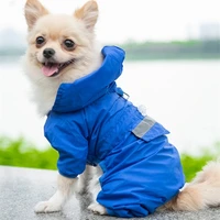 dog raincoat reflective overalls pet dog waterproof raincoat clothes suit jumpsuit jacket maltese shih tzu bichon york rain coat