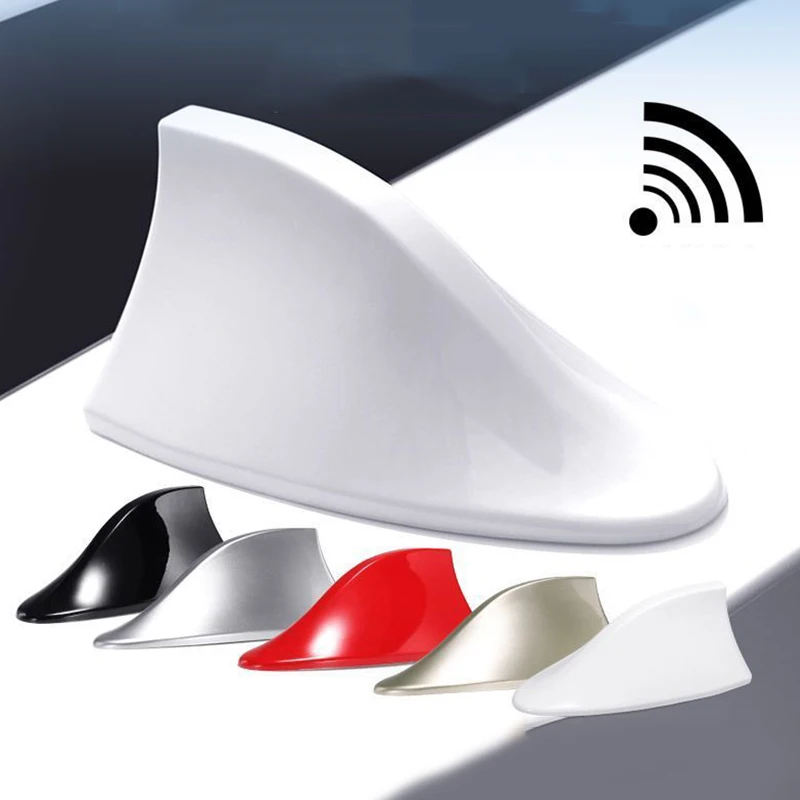 

Universal FM Signal Amplifier Car Shark Fin Antenna Radio Aerials Roof Decoration Auto Side Replacement for BMW/Honda/Toyota/etc