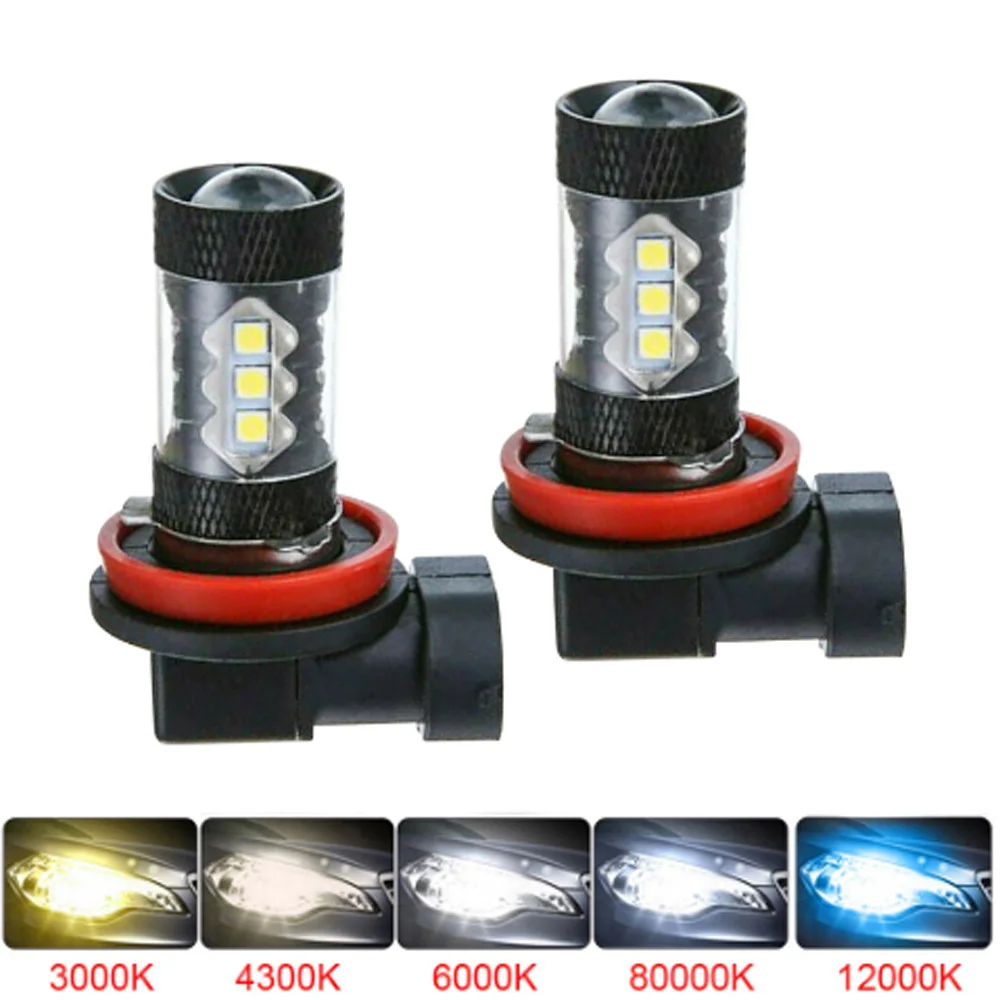 

2Pcs H11 H8 H9 H7 H4 LED Car Fog Lights Bulbs DRL 9005 H1 H16 881 8000K White Motorcycle Headlight High Low Beam Lamp 12V 24V