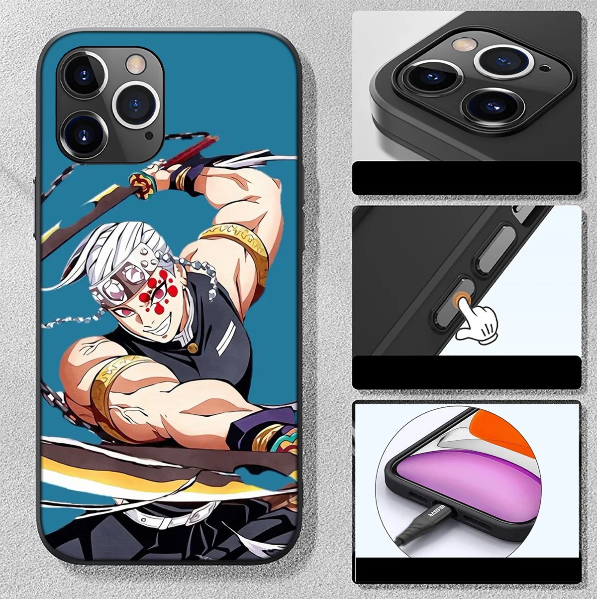 SK151 Tengen Uzui Kimetsu no Yaiba мягкий чехол для телефона Xiaomi Redmi A3X A3 13C 13 Note 12 Pro+