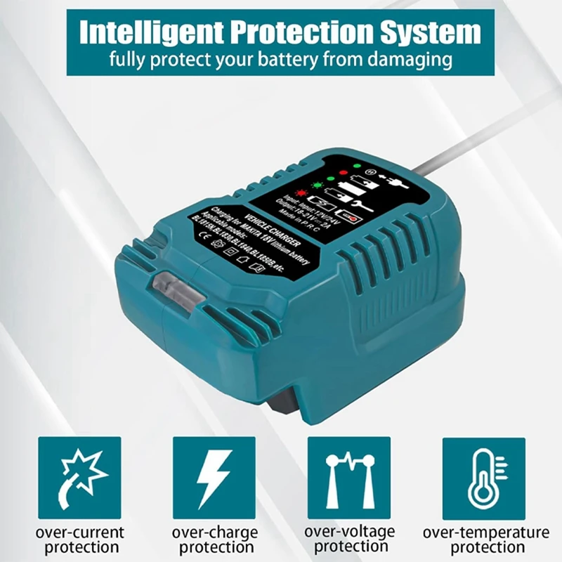 Портативное мини-зарядное устройство для литий-ионного аккумулятора Makita 18 В BL1415