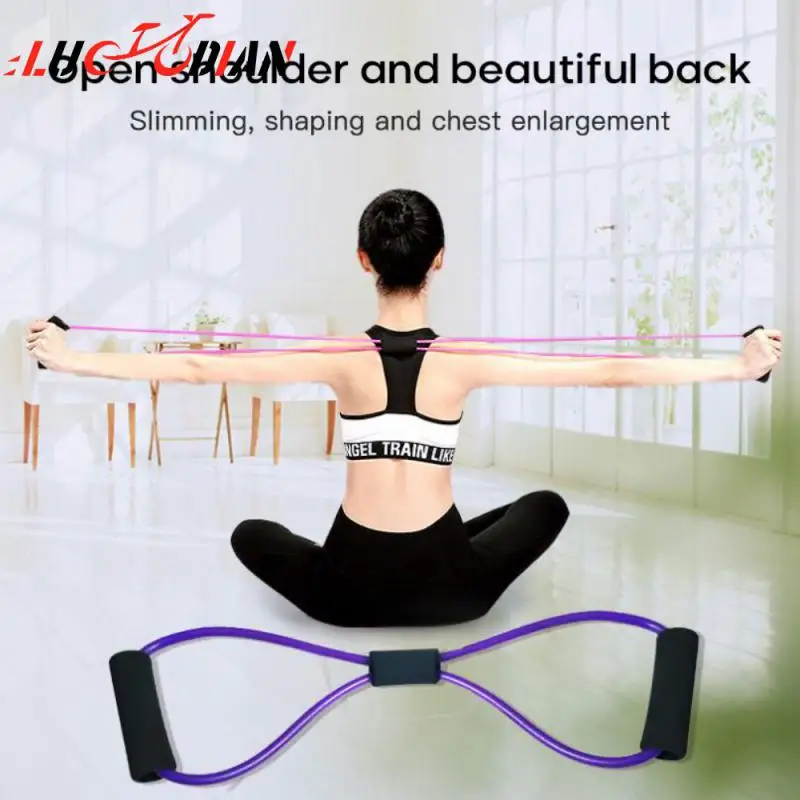 

Тренировочная тренировочная веревка для мышц ТПЭ Йога тренировочный артефакт для потери веса высокоэластичный 8 слов для груди