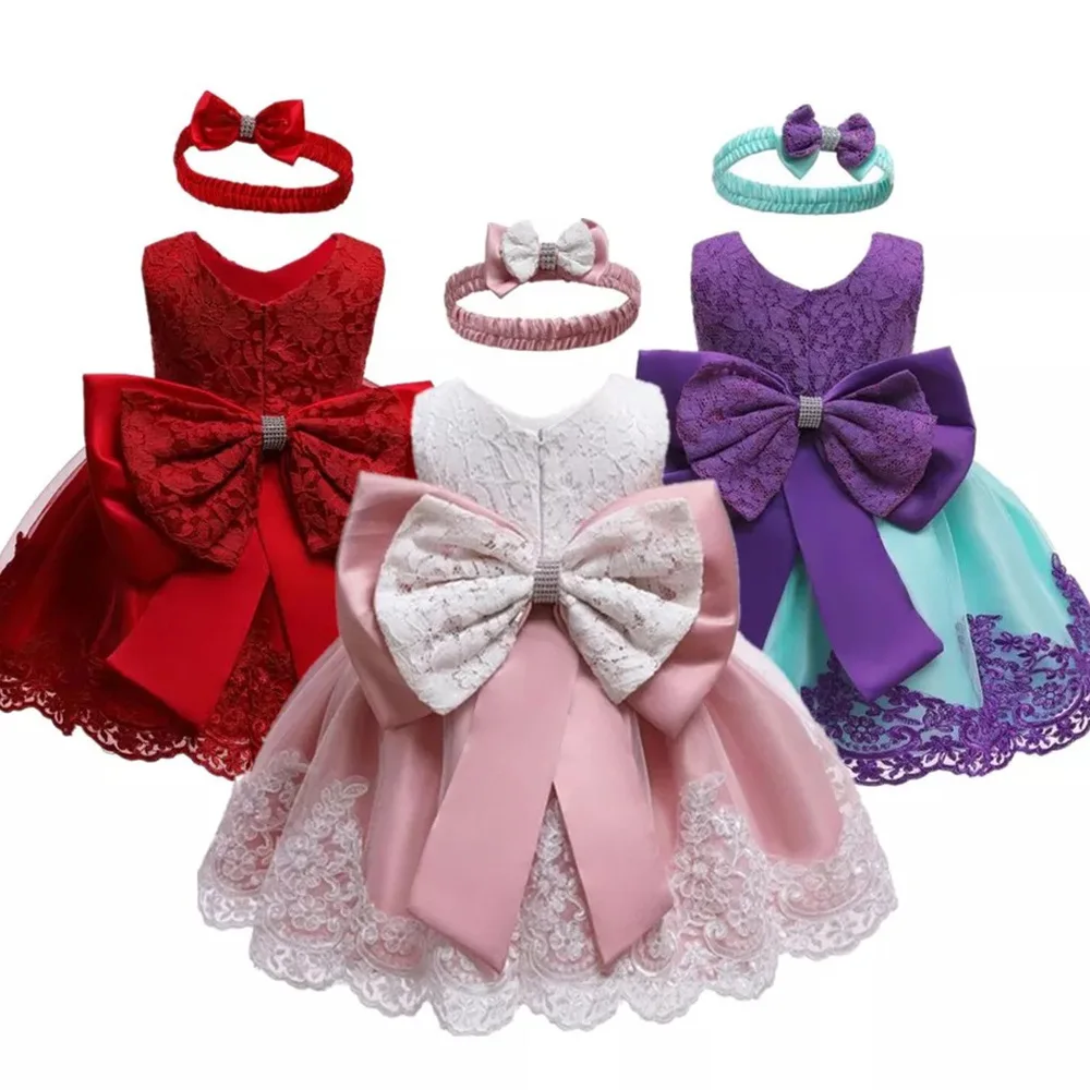

Children's Dress Princess Dress BOW LACE Children's Dress Girl Dress Princess Dress for Girls Vestidos