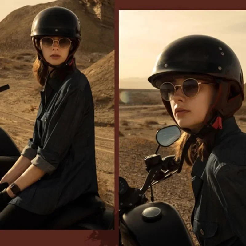 Винтажный стиль электрический мотоциклетный шлем всесезонный универсальный