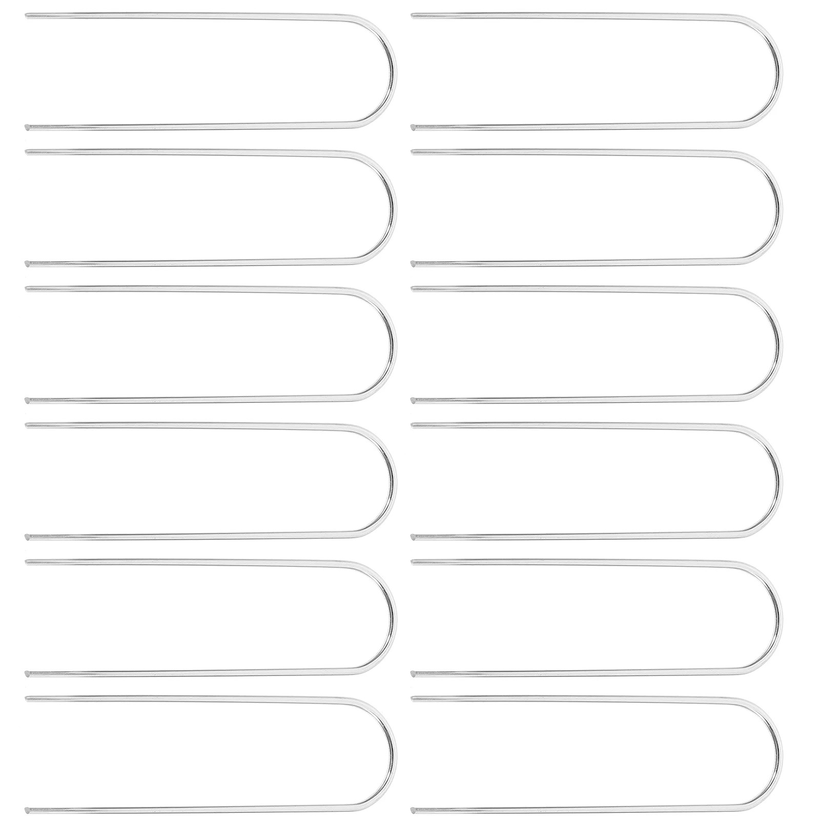 

12 Pcs Tent Kit Ground Anchor Garden Staples Metal Stakes Food Barrier Fabric Iron Fencing Yard Fence