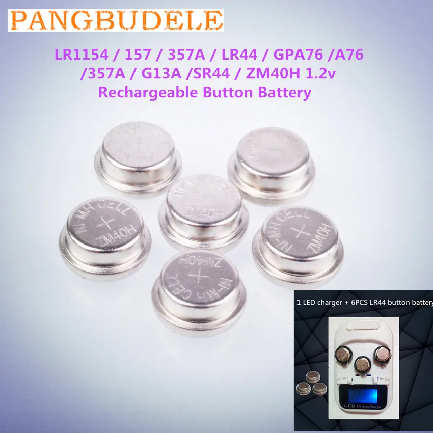 Высококачественный новый тип r1154/157/lr44/gpa76/a76/357a/g13a/sr44/zm40h 1,2 в перезаряжаемый аккумулятор для лестничной кнопки