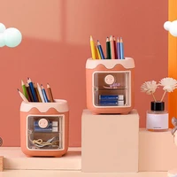 cute creative office storage box desktop multi function classified pencil holder school supplies desk organizer stationery
