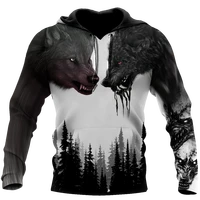 autumn winter mens fashion 3d animal sweatshirts women hoodies printed ferocious wolf head hooded stylish top plus 67