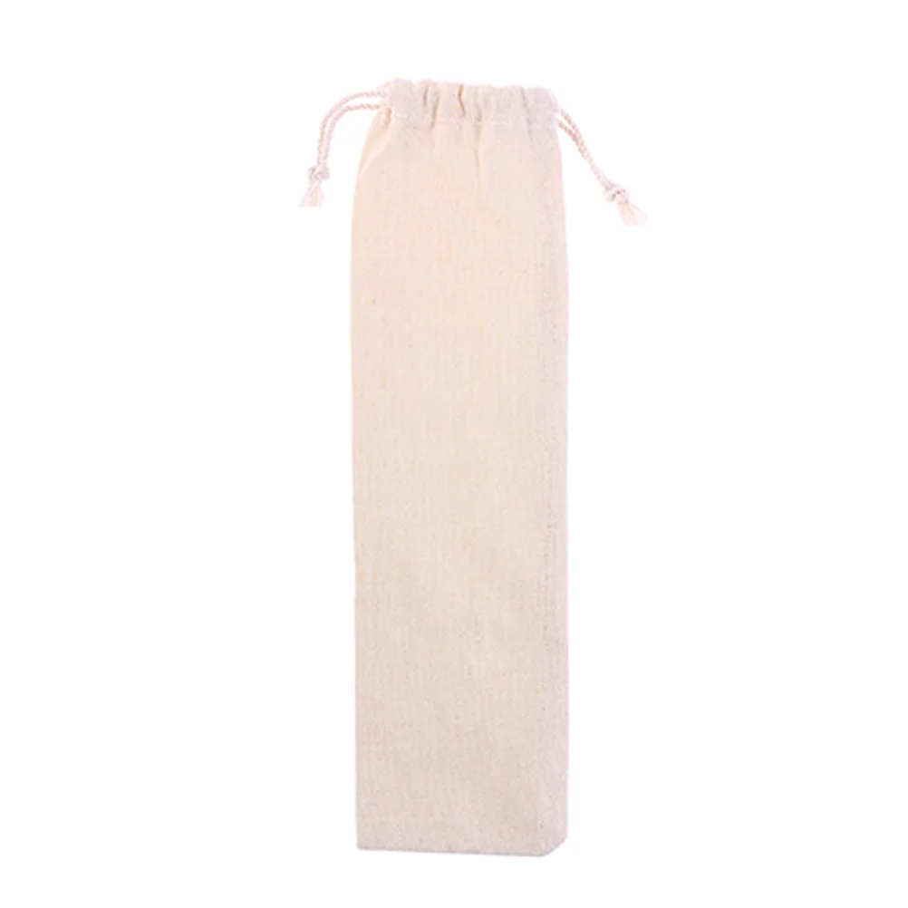 

Хлопковая льняная сумка для соломинок Beige
