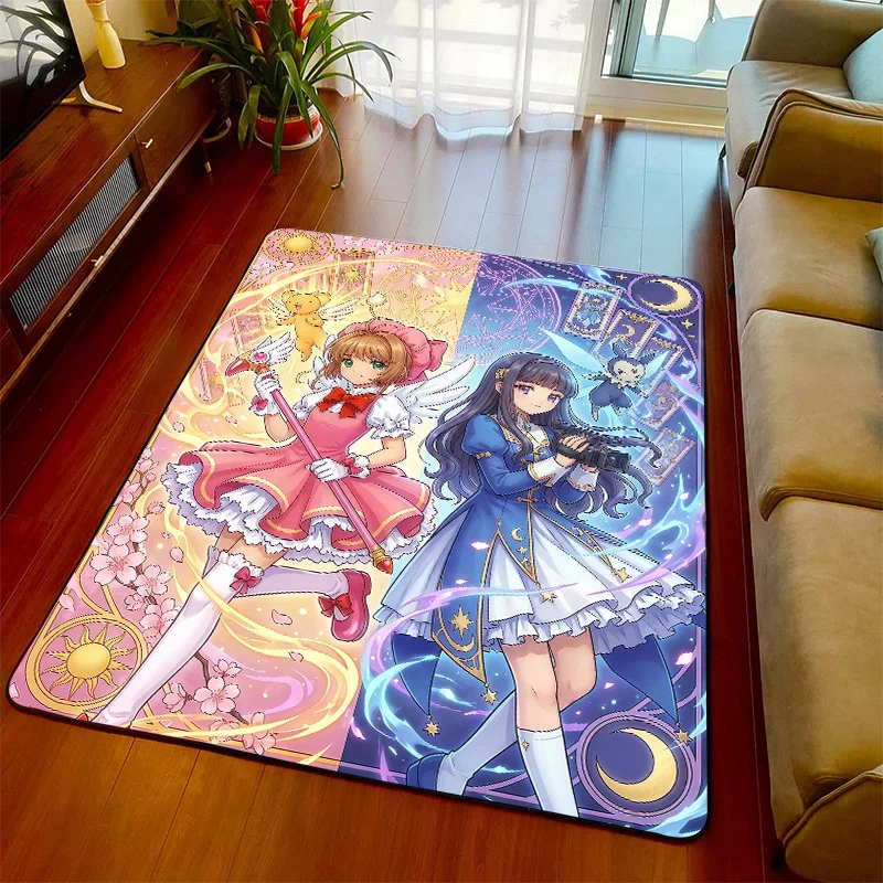 Фото Коврик для пола Cardcaptor Sakura, аниме-коврик для спальни и гостиной, мягкий на ощупь, с противоскользящим основанием - QJY №4