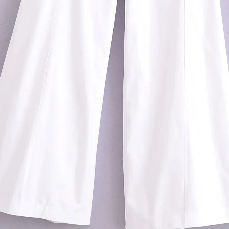 Брюки TRAF женские с широкими штанинами модные мешковатые штаны со средней талией