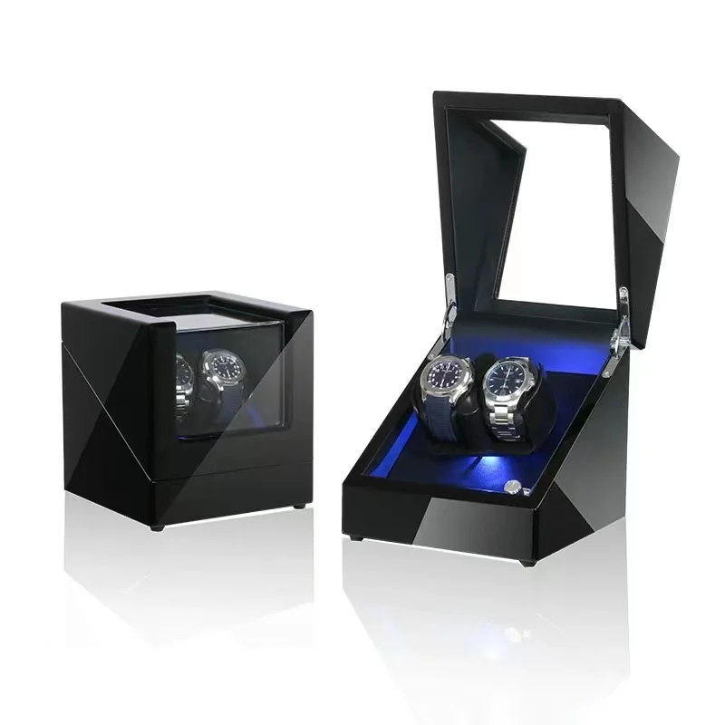 Factory Wholesale Super-Quality High-Gloss Piano Paint Automatic Watch Shaker Turntable Mechanical Watch Shaker Box Storage Box