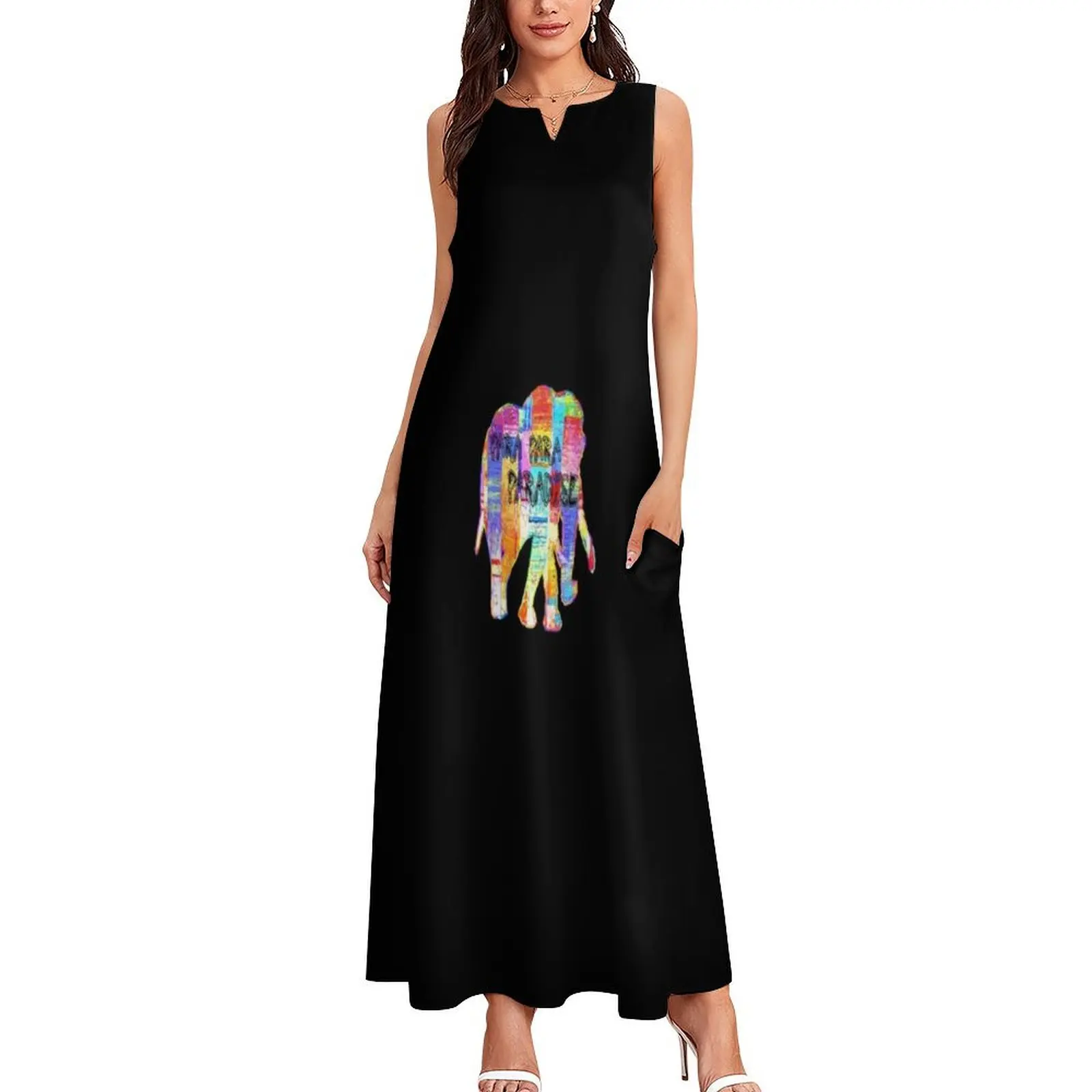 Футболка Para Paradise Long Dress со слоном свадебные платья для вечеринок летняя женская