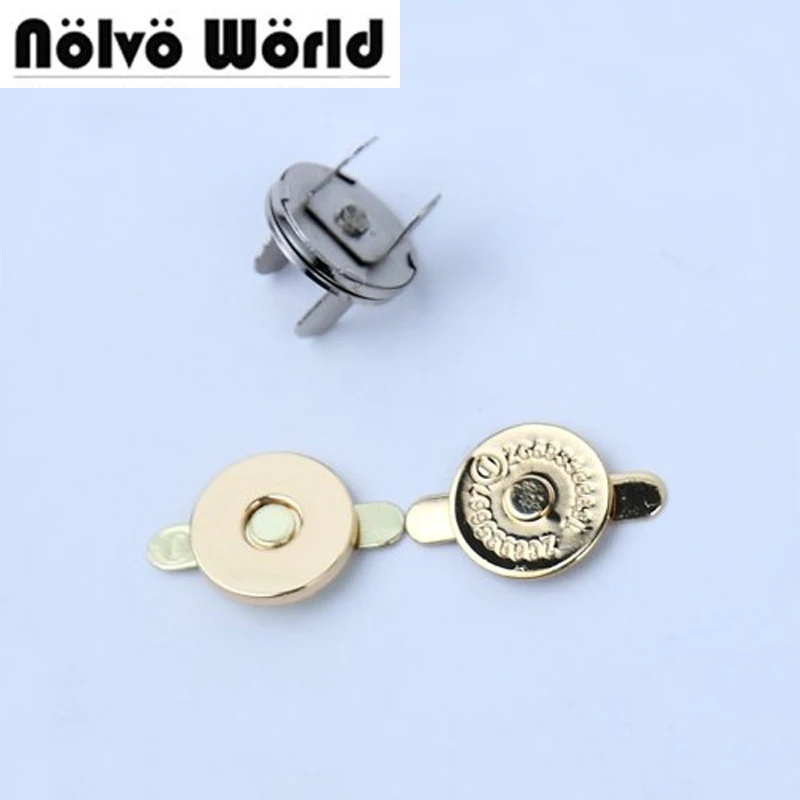 100sets 5 colors 18*2mm hung plating dish shape magnetic snap button clasp fastener for handbag purse wallet