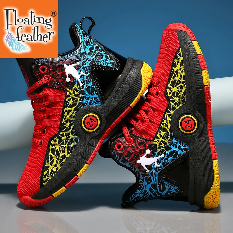 

Баскетбольные кроссовки для мальчиков, мягкие Нескользящие, на толстой подошве, спортивная обувь для улицы