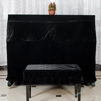 durable soft velvet decorated piano cover macrame hand wash practical home with cover dust proof protective anti scratch