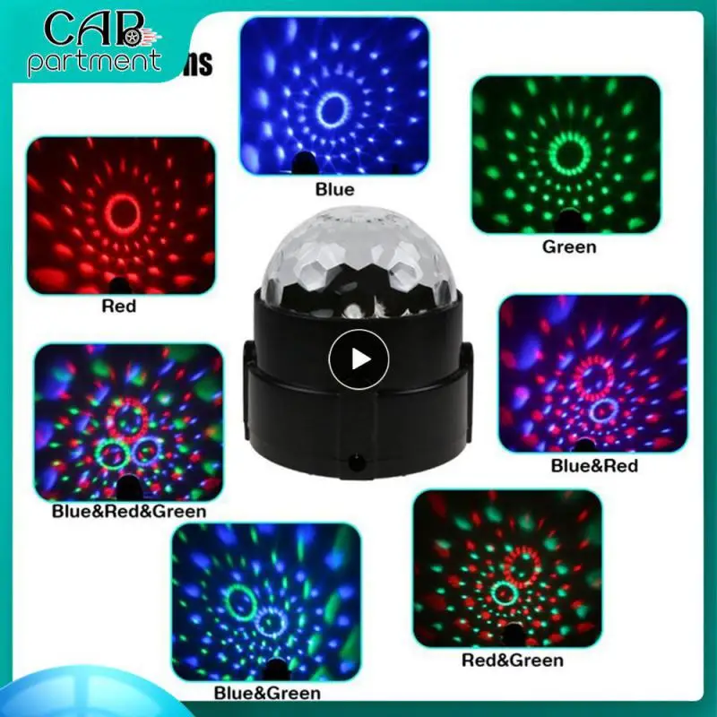 

Usb Crystal Small Ball Light Usb Plug-in Portable Rbg Disco Ball Strobe Light Sound Control Multi-color Changing