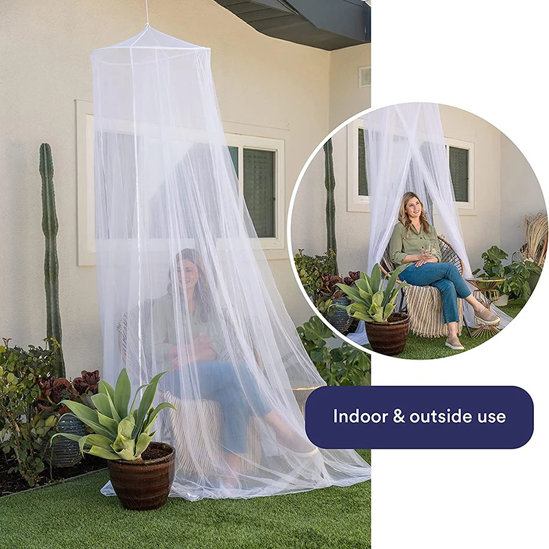 

Home Bedroom Hung Dome Mosquito Net Hanging Decor Summer Polyester Mesh Fabric Elegant For Double Bed Baby Adults Summer