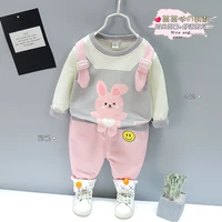 long sleeve splicing backpack animal two piece childrens clothing spring summer and autumn casual clothing cheap wholesale