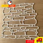 Пластиковый многоразовый трафарет  для декоративных работ Старый камень, пластик 4 мм, 6 мм