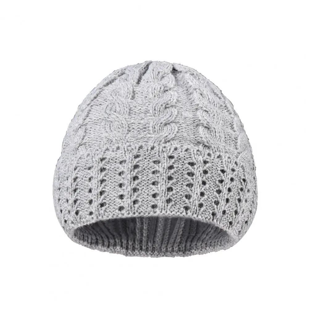 

Simple Knitted Hat Non-shrink Cozy Anti-fade Autumn Winter Women Beanie Skull Cap Ladies Hat Cold Resistant