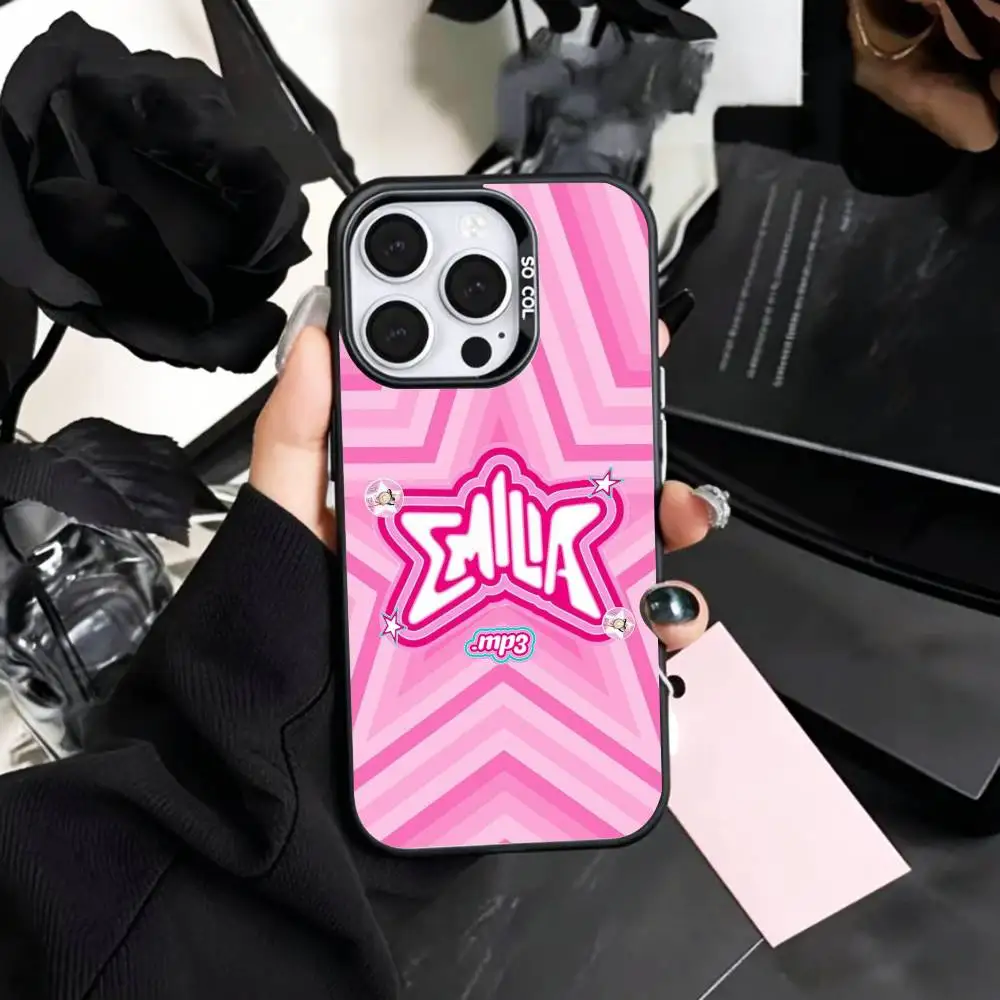 Фото Чехол для телефона Latin Pop E-Emilia Mernes для iPhone 17, 16, 15, 14, 13, 12, 11 Plus, Pro Max, цветной, с серебряным покрытием внутри №3
