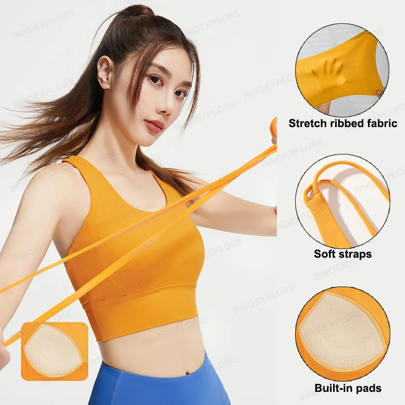 Женский спортивный бюстгальтер с перекрестными бретелями майка спортивная