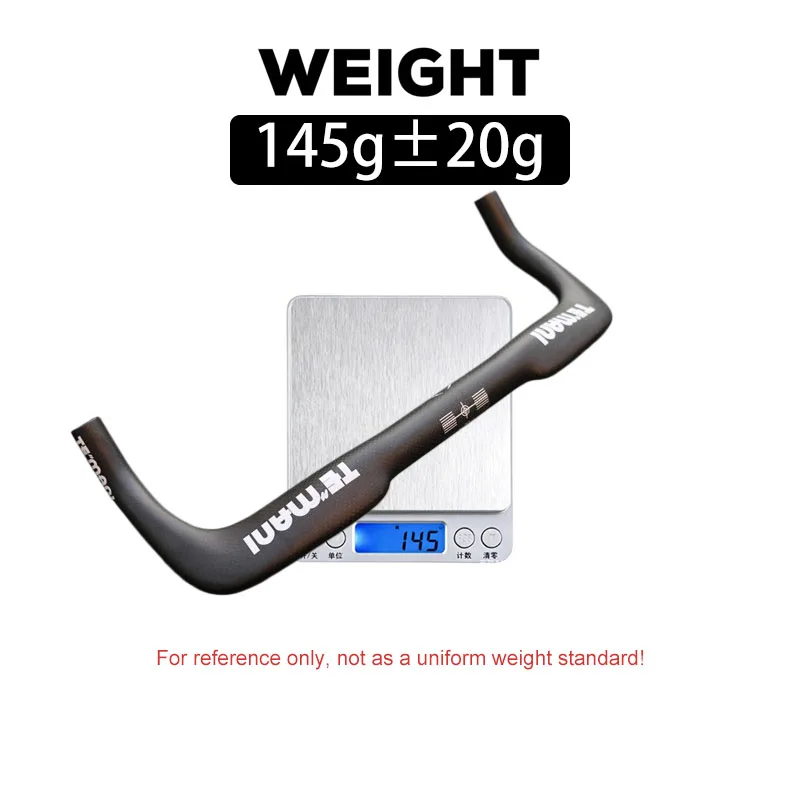 Фото Руль TEMANI Ultralight Flat Aero Carbon Bullhorn TT для шоссейных велосипедов и фикс-байков, облегченный, аэродинамический, с изогнутыми концами, запчасть для тюнинга №3