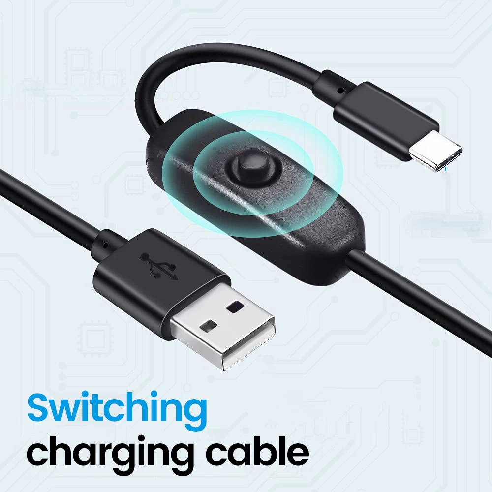 Olaf USB-кабель типа C с переключателем ВКЛ/ВЫКЛ USB-удлинитель для USB-лампы