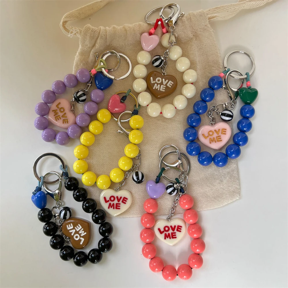 Корейский милый красочный милый браслет для телефона с сердечками и ...