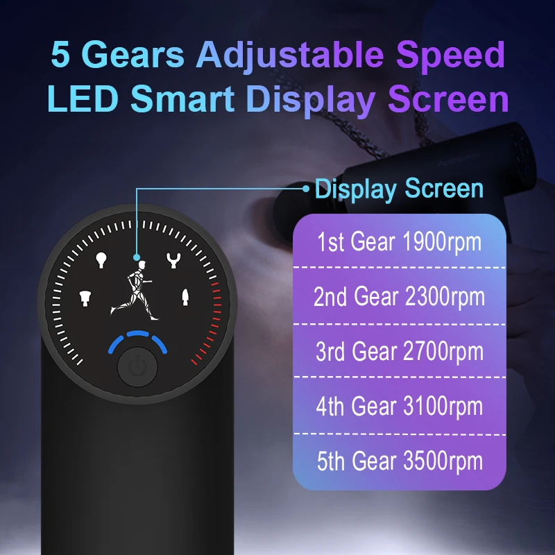 Массажный пистолет для мышц с портативной сумкой