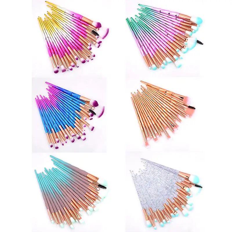 

20 шт., набор кистей для макияжа, 6 цветов