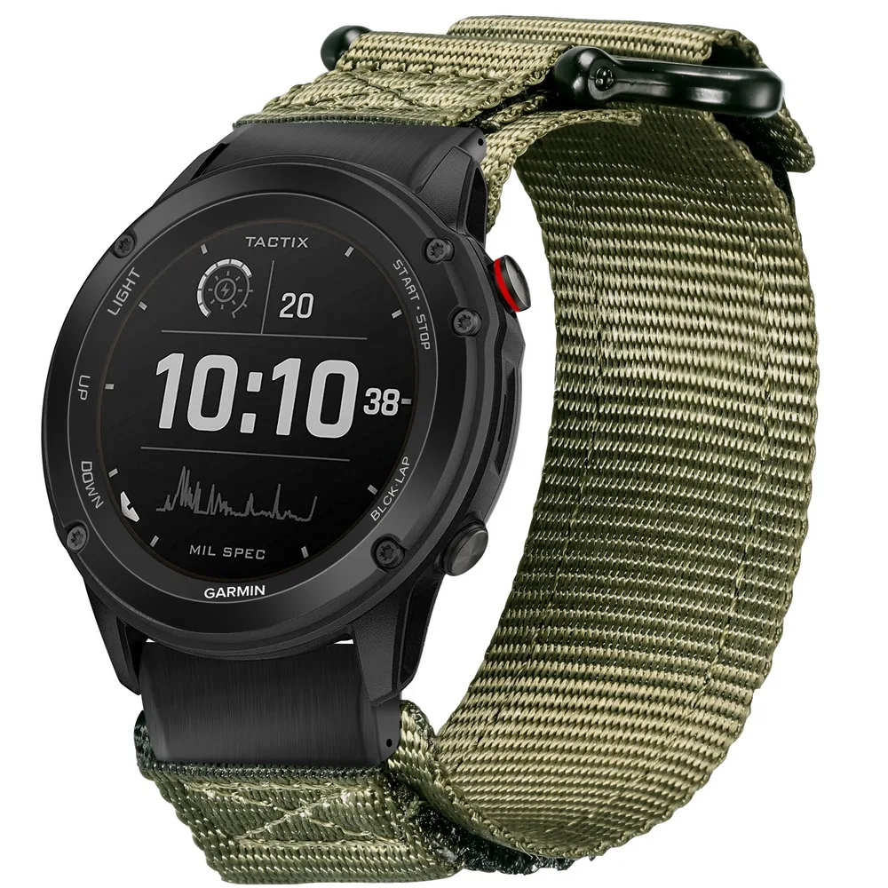 

Compatible With Garmin Watch Band Nylon Sports Military Watch Strap For fenix/Forerunner/Vivoactive/Approach/MARQ/Quatix/D2