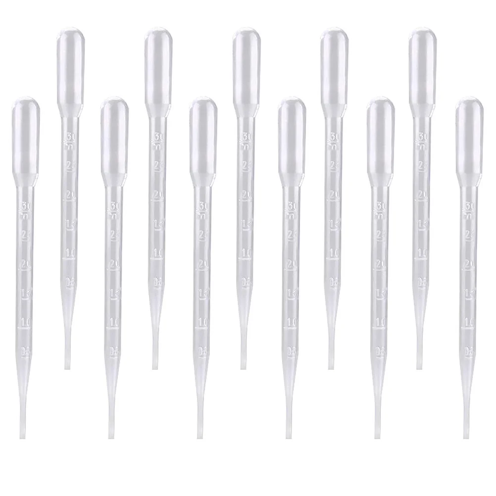 

200 Pcs Calibration Dropper Plastic Drinking Straws Pipette Droppers Disposable Pipettes Essential Oil 3ml Chemistry Transfer